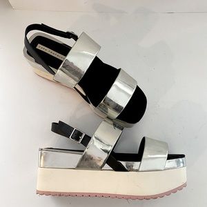 Zara chunky metallic platforms